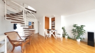 Wohnzimmer - Zuhause auf zwei Ebenen – Maisonette-Wohnung über den Dächern von Krefeld-Fischeln!