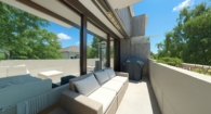 Balkon 1 - Zuhause auf zwei Ebenen – Maisonette-Wohnung über den Dächern von Krefeld-Fischeln!